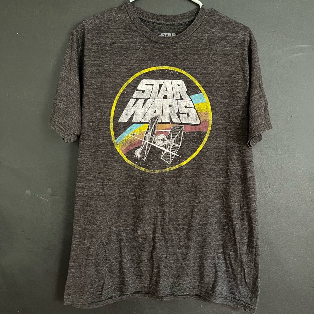 Star Wars Tie Fighter Dark Heather Grey Graphic Tee